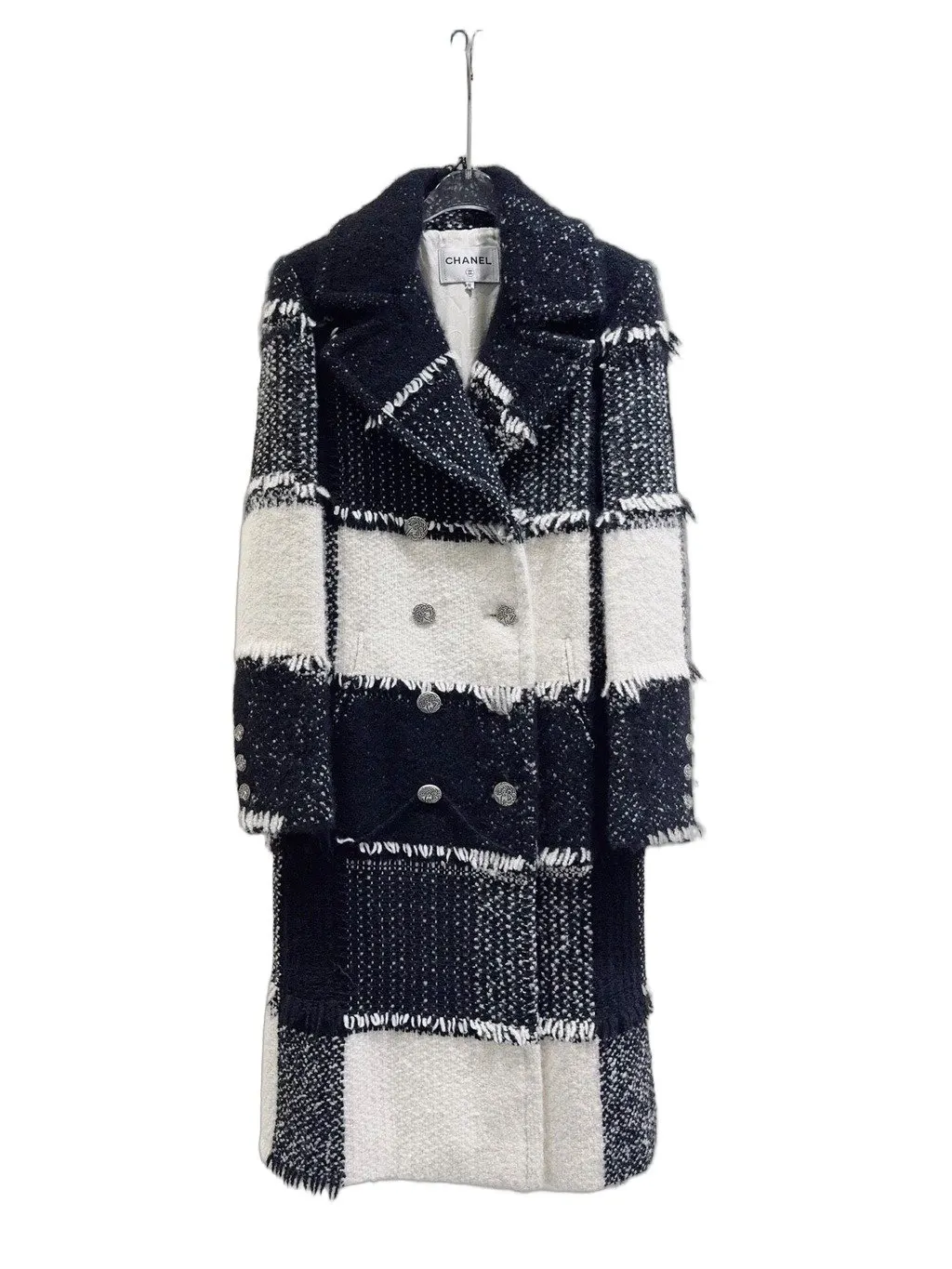 Chanel Tweed Coat MultiColor Tweed Very good - Front View