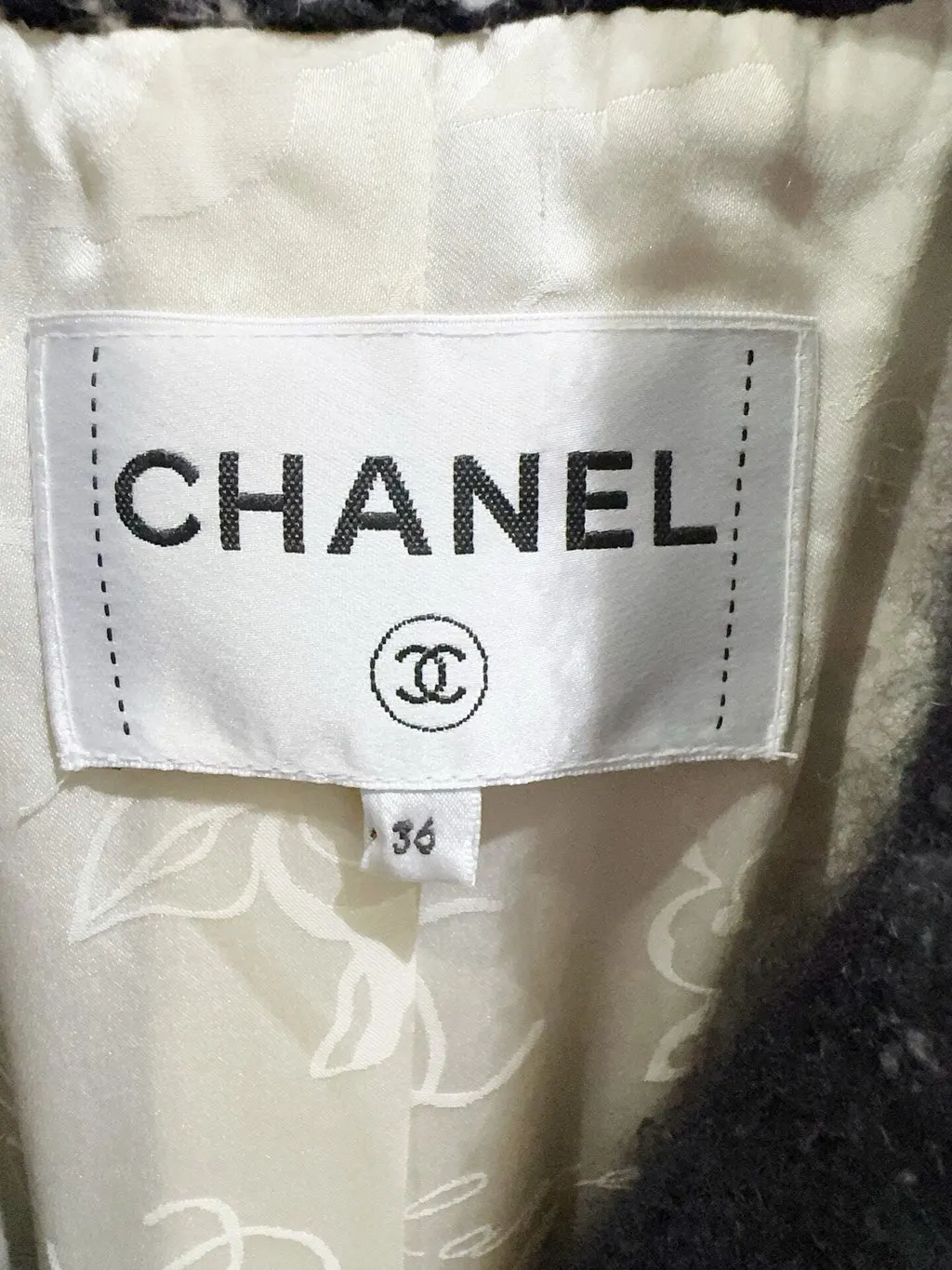 Chanel Tweed Coat MultiColor Tweed Very good - Back View