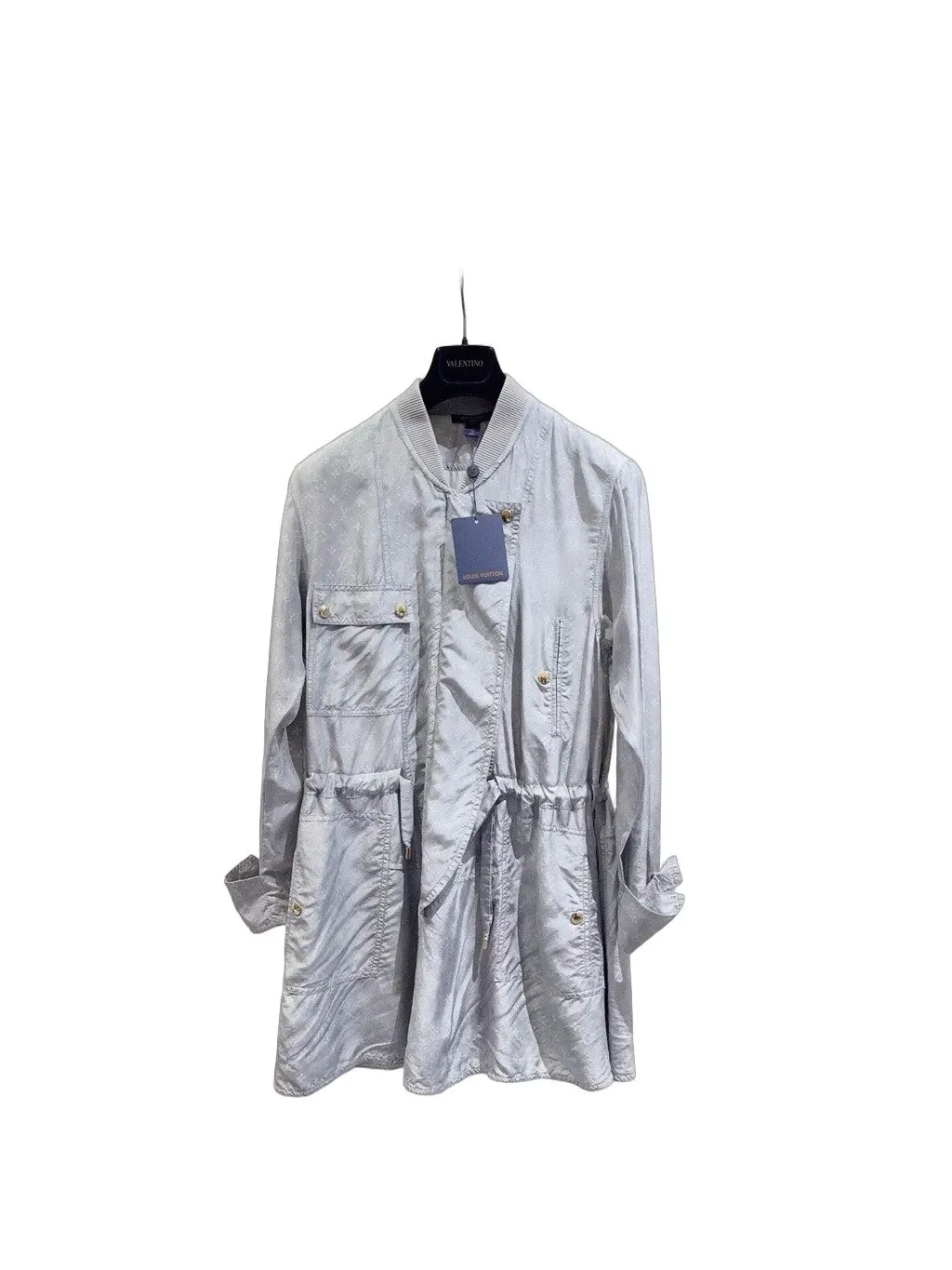 Louis Vuitton Grey Silk Dress Grey Silk Never worn, with tag - Front View