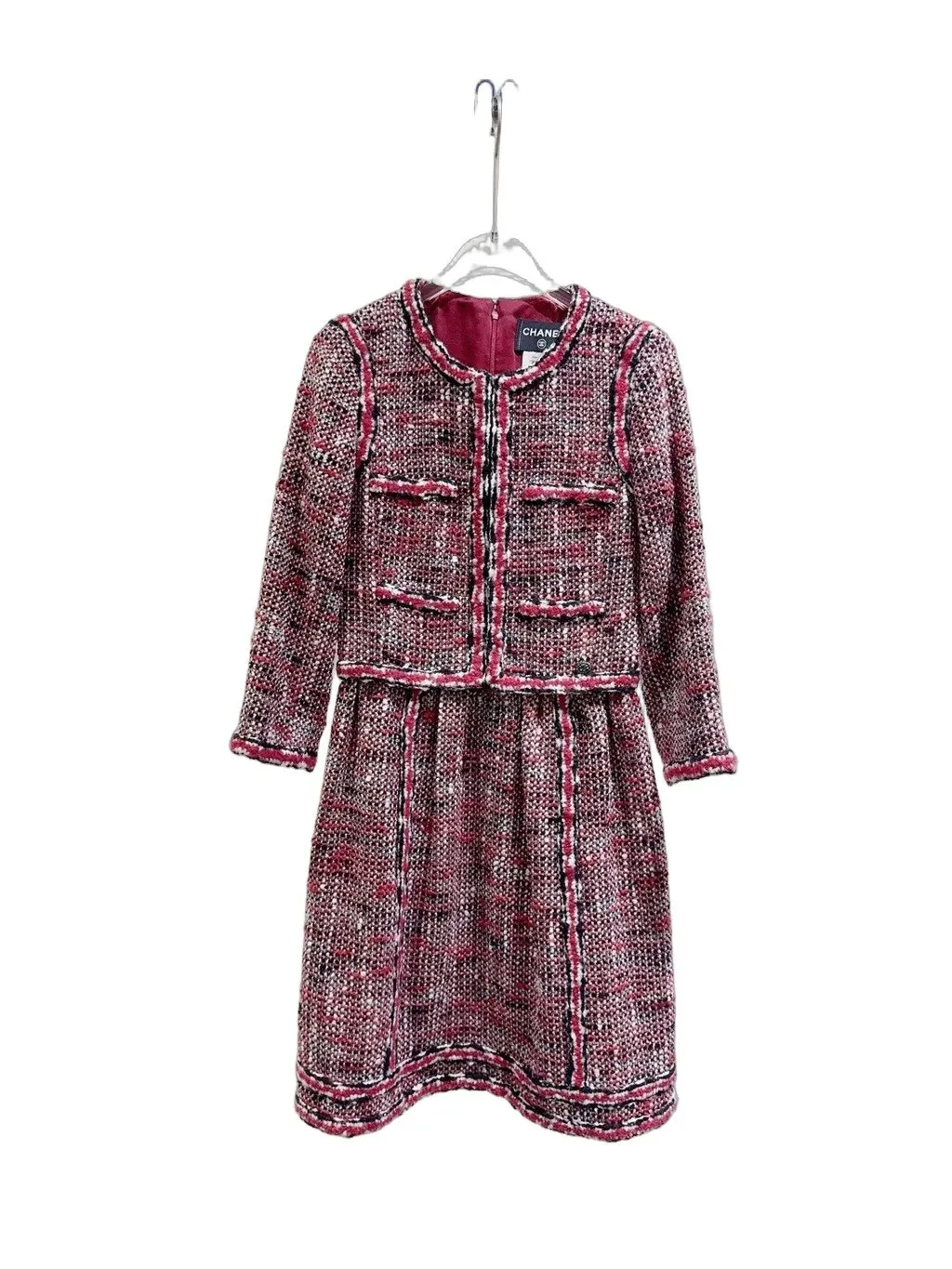 Chanel Tweed Dress MultiColor Tweed Very good - Front View