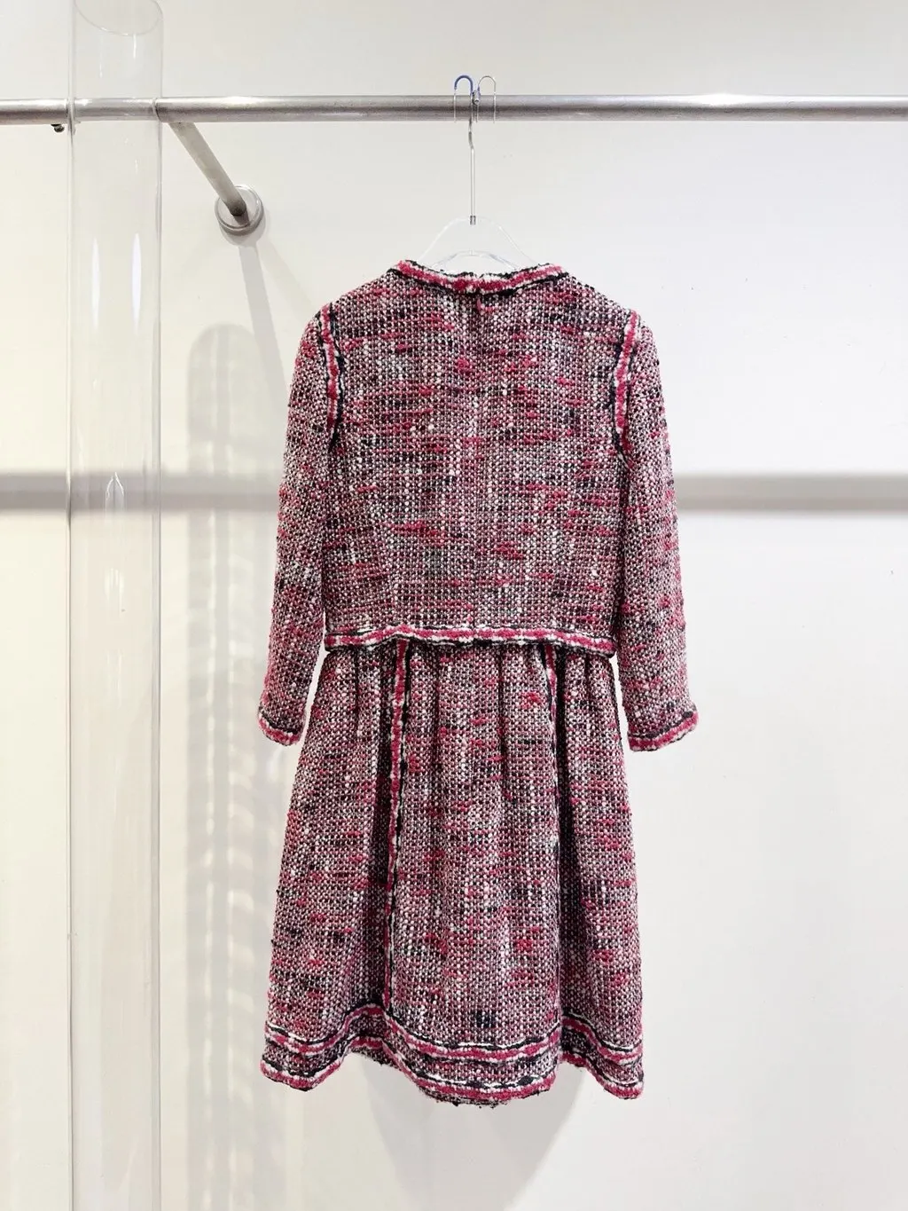 Chanel Tweed Dress MultiColor Tweed Very good - Back View