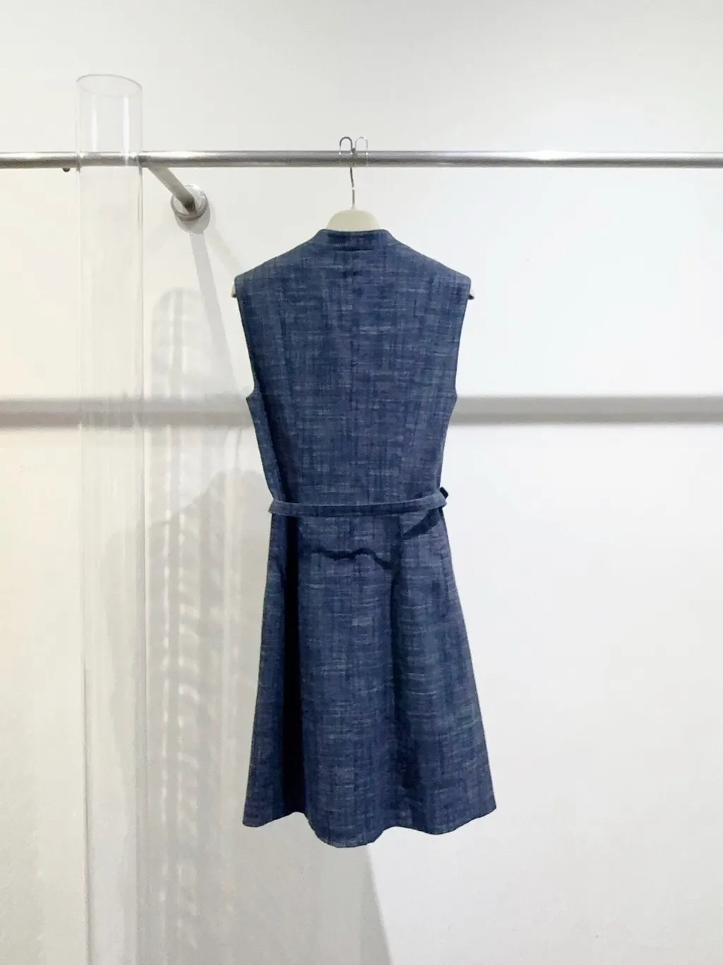 Dior Navy Tweed Dress Navy Tweed Never worn - Model View