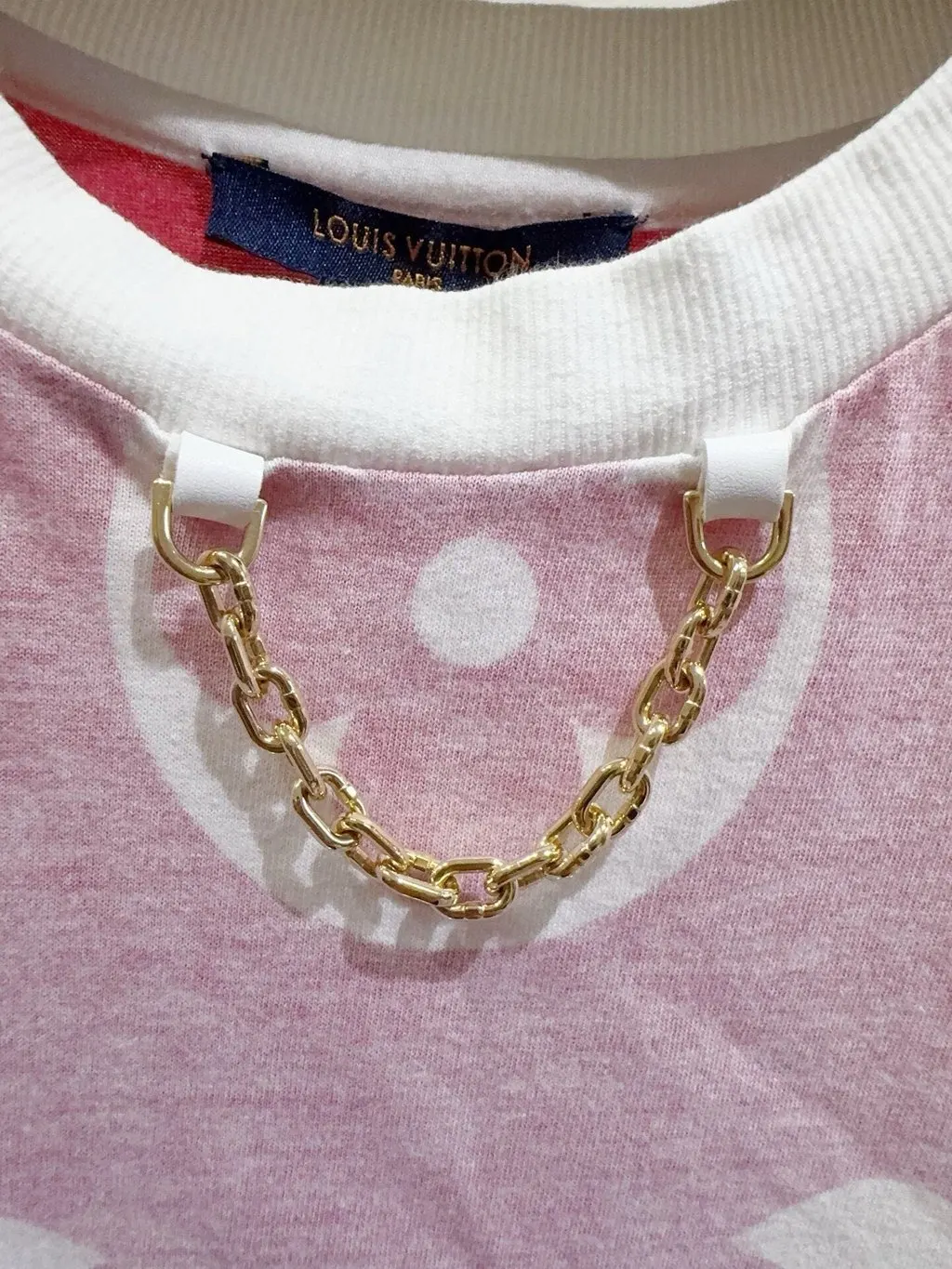 Louis Vuitton Pink Cotton Top Pink Cotton Never worn, with tag - Inside View