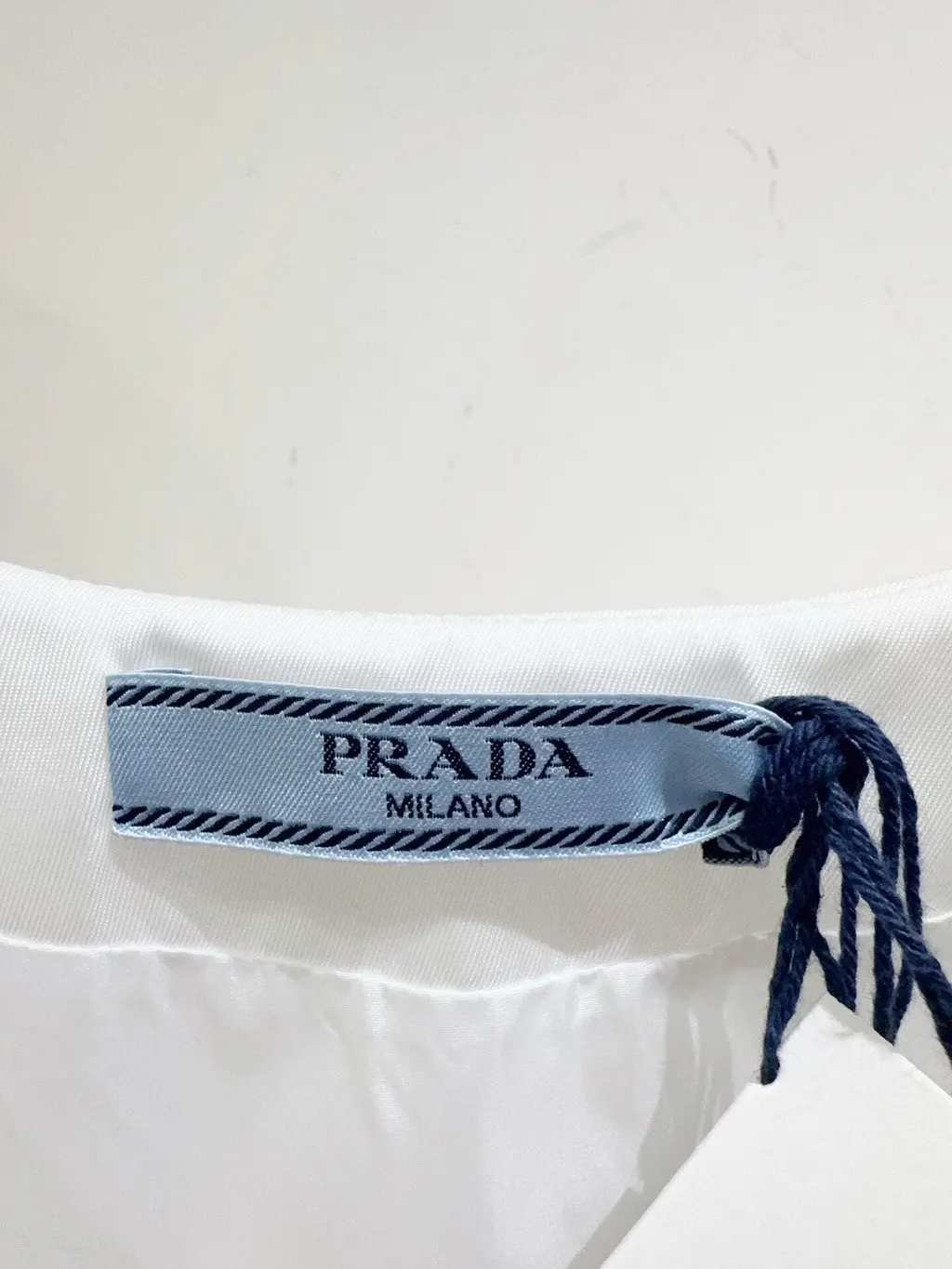 Prada White Cotton Dress White Cotton Never worn, with tag - Back View