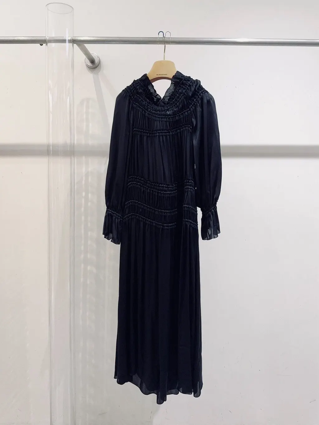 Saint Laurent Black Viscose Dress Black Viscose Never worn - Back View