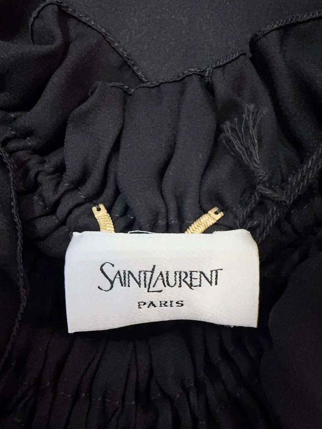 Saint Laurent Black Viscose Dress Black Viscose Never worn - Inside View