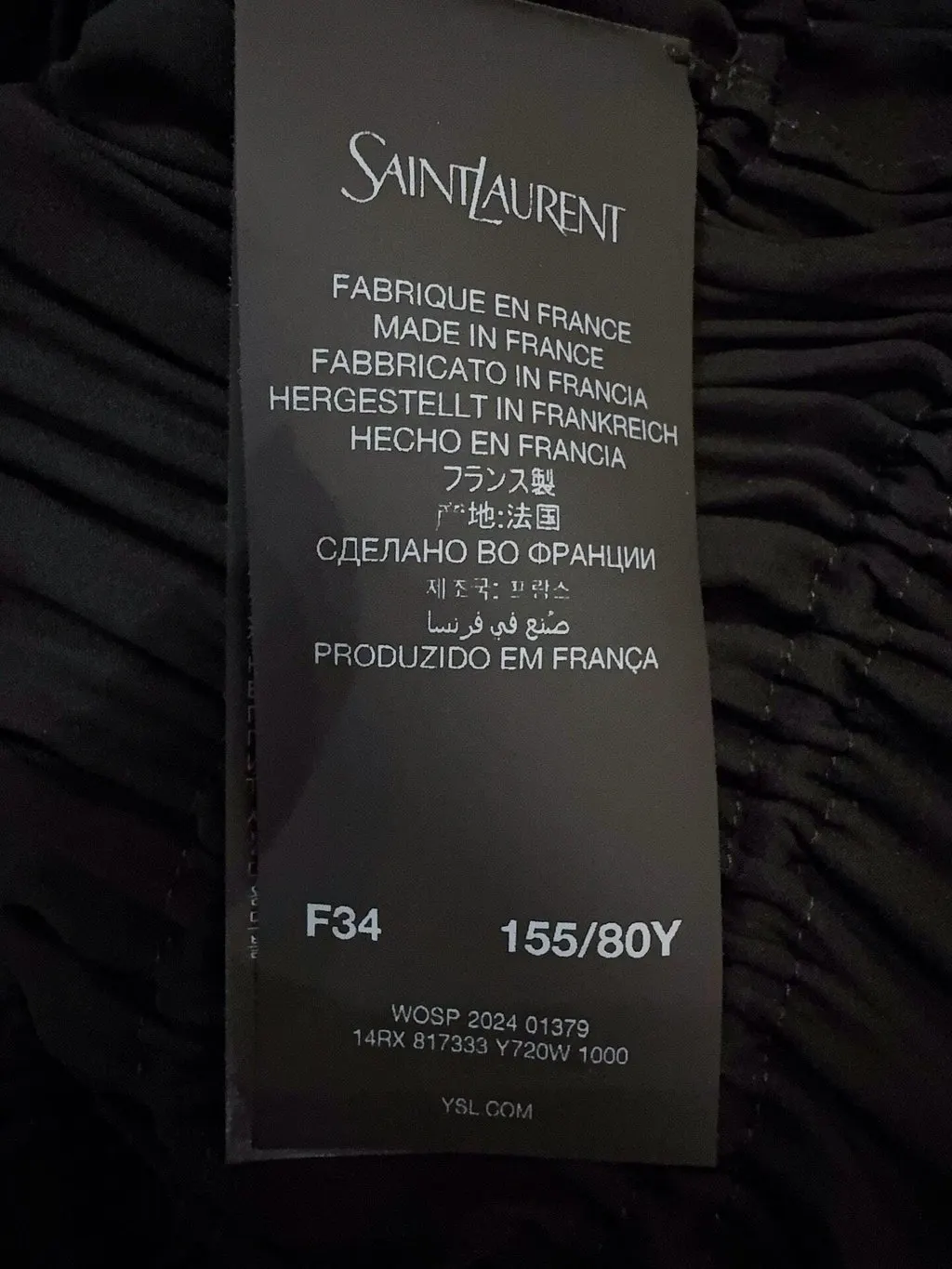 Saint Laurent Black Viscose Dress Black Viscose Never worn - Model View
