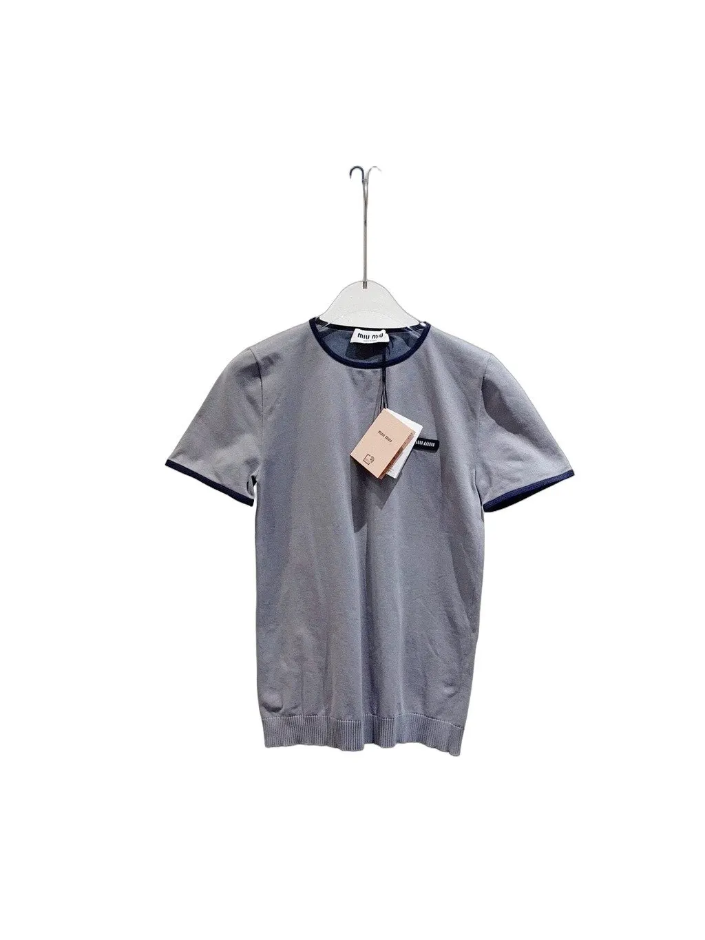 Miu Miu Grey Viscose Top Grey Viscose Never worn, with tag - Front View