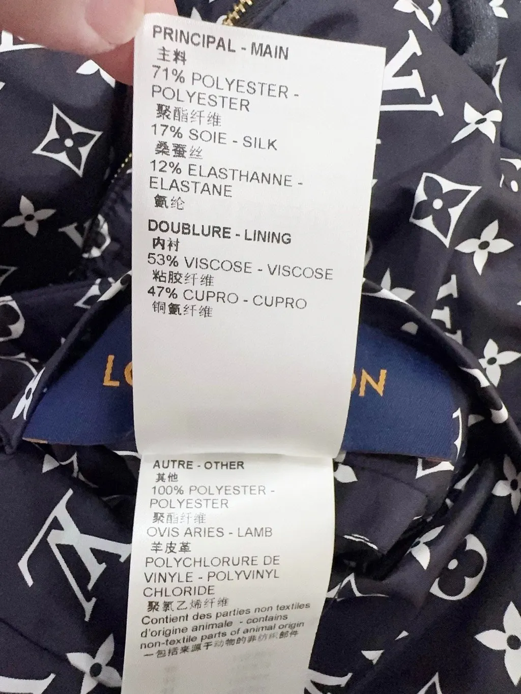 Louis Vuitton Polyamide Jacket MultiColor Polyamide Never worn - Box View