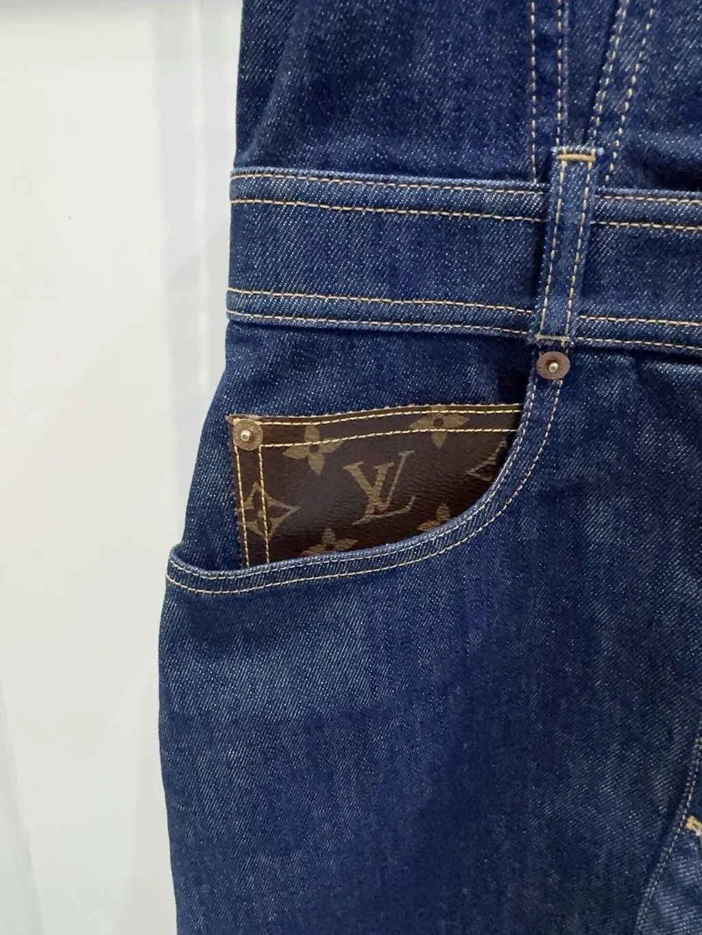 Louis Vuitton Blue Denim Dress Blue Denim Never worn, with tag - Back View