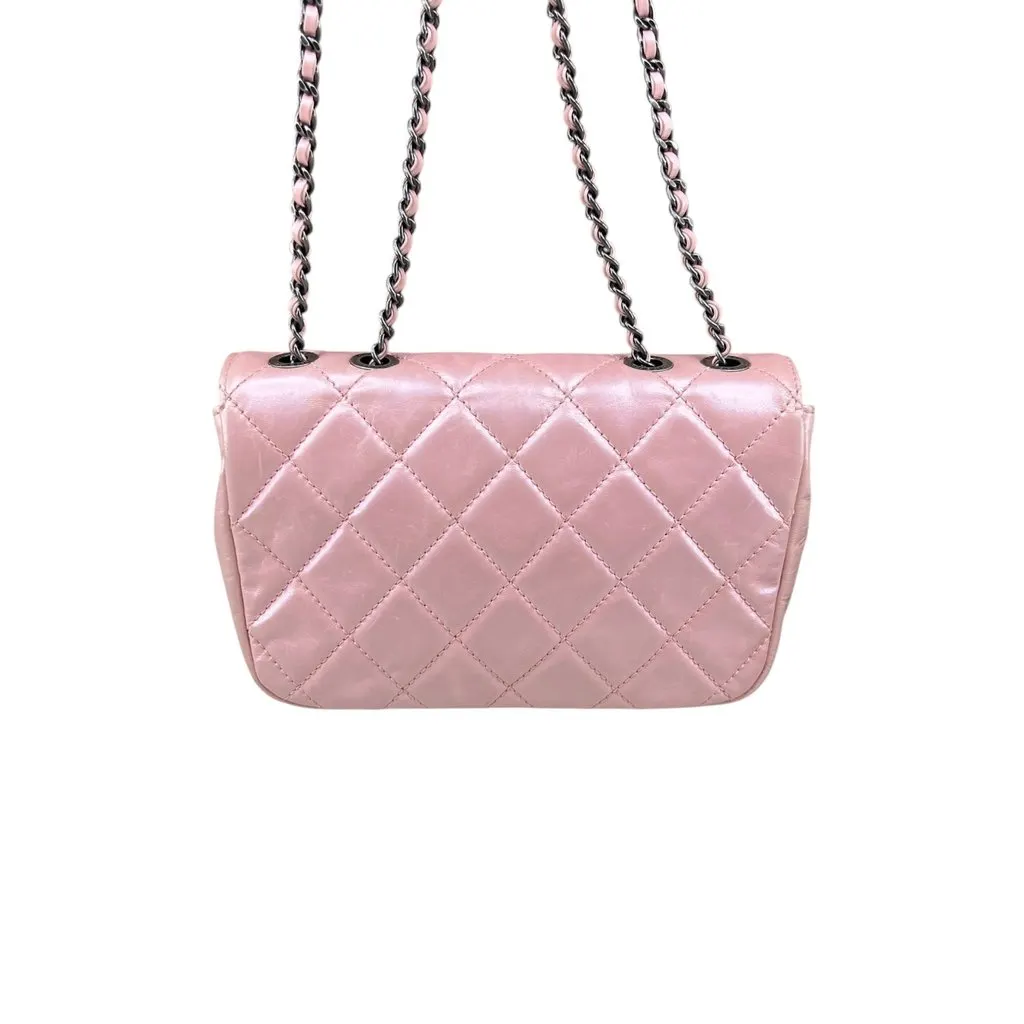 Chanel Classic Pink Leather Good - Model View