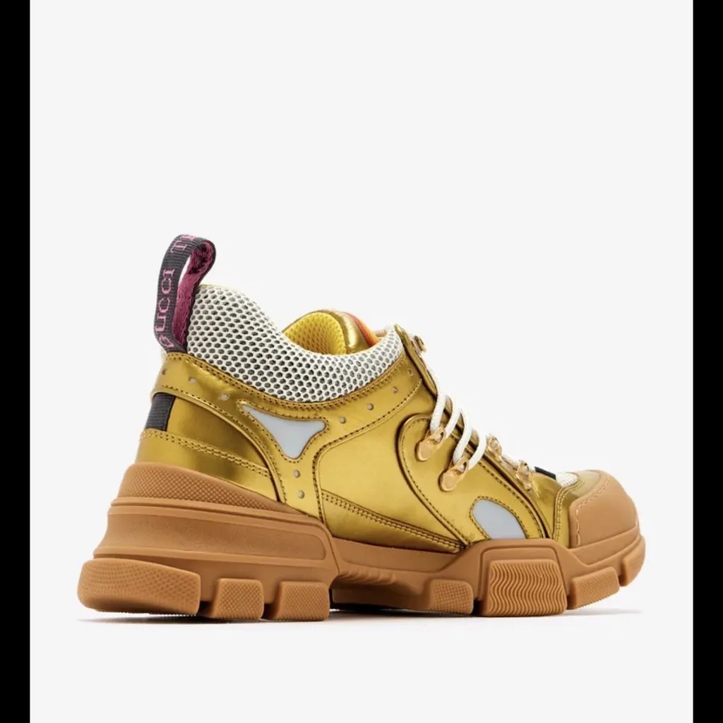 Gucci Flashtrek Gold Never worn, with tag - Model View