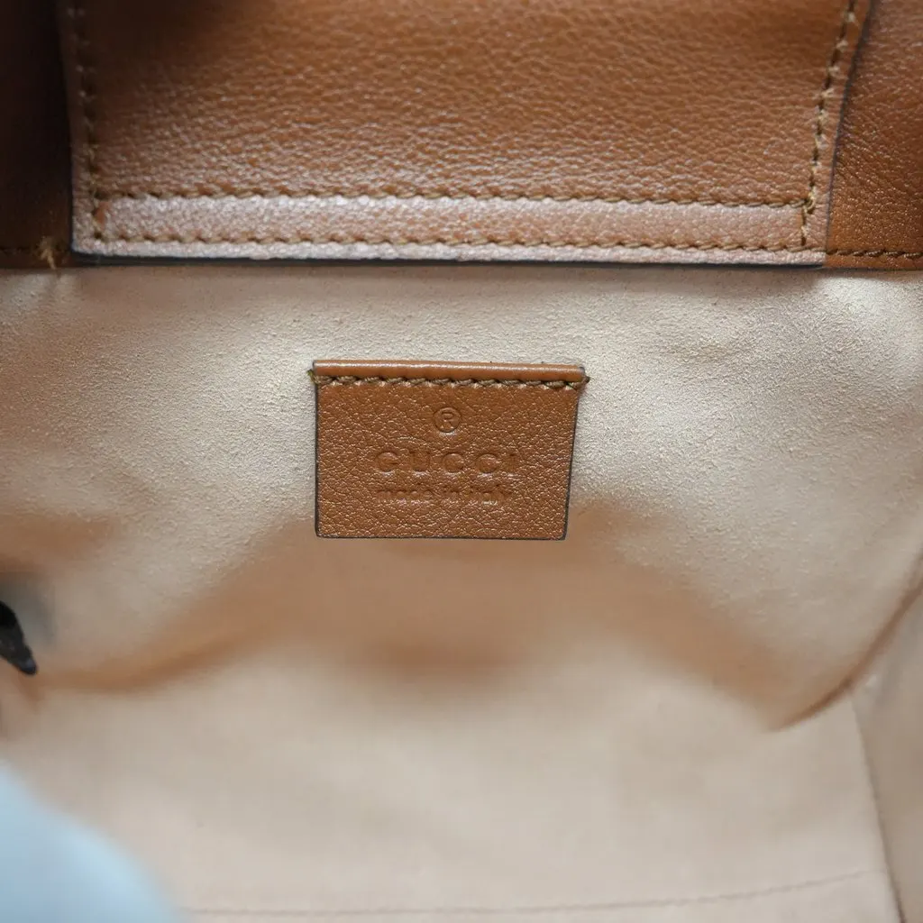 Gucci Diana Mini Tote Bag Brown Leather Brown Leather Good - Box View