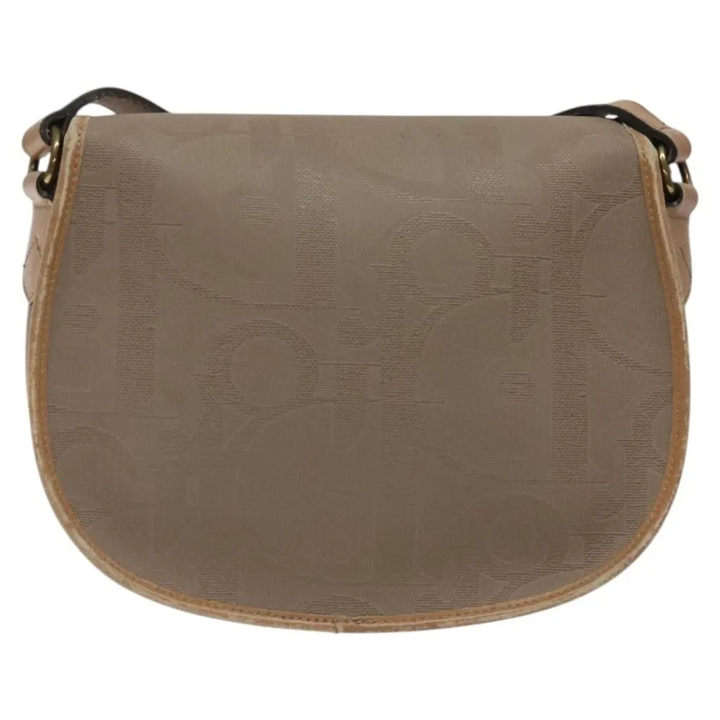 Dior Shoulder Bag Beige Canvas Good - Back View