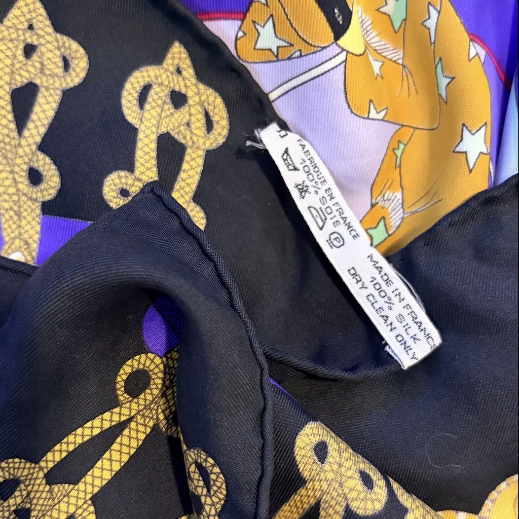 Hermès CIrcus 90cm Silk Scarf MultiColor Silk Very good - Inside View