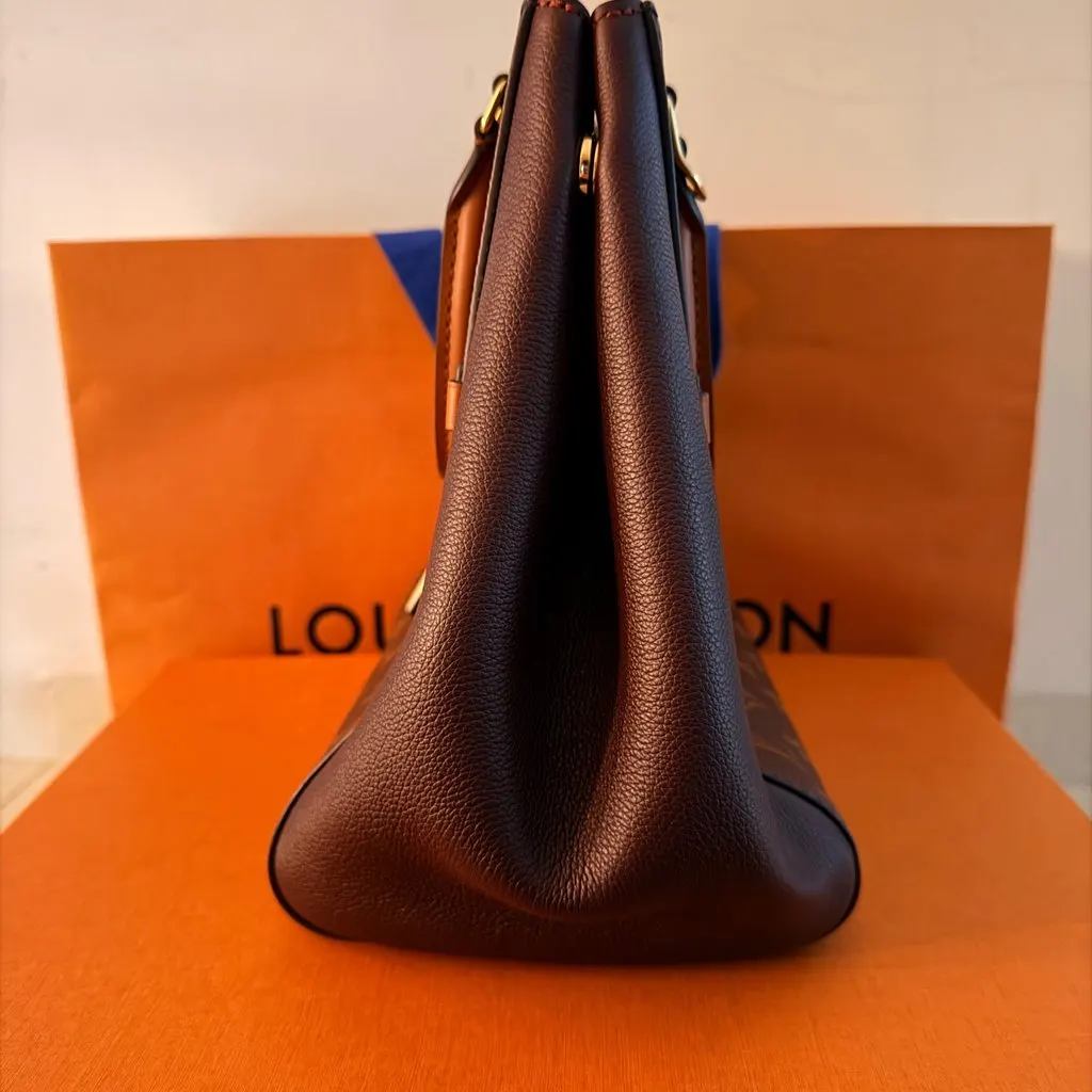 Louis Vuitton Fold Tote MM Brown Leather Never worn - Back View