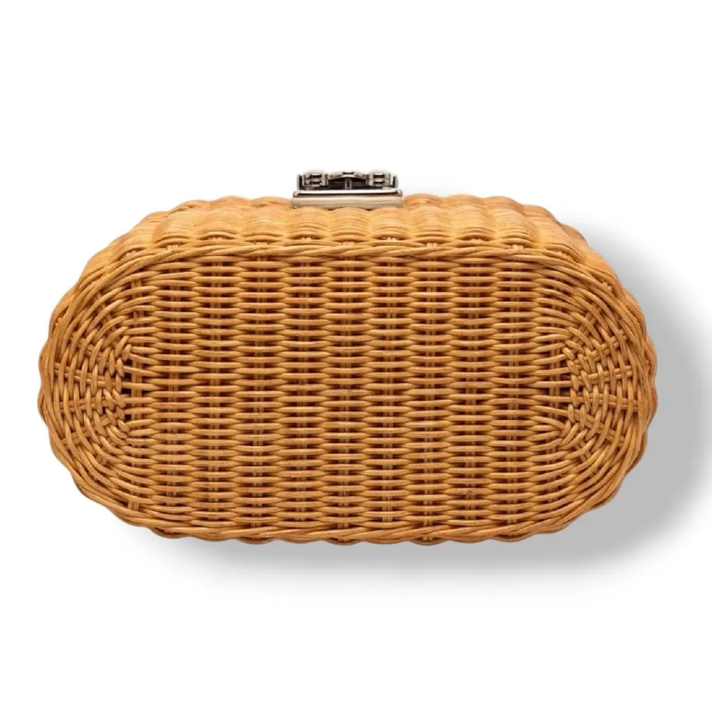 Miu Miu Miu Miu Wicker Shlouder Bag Beige Never worn, with tag - Inside View