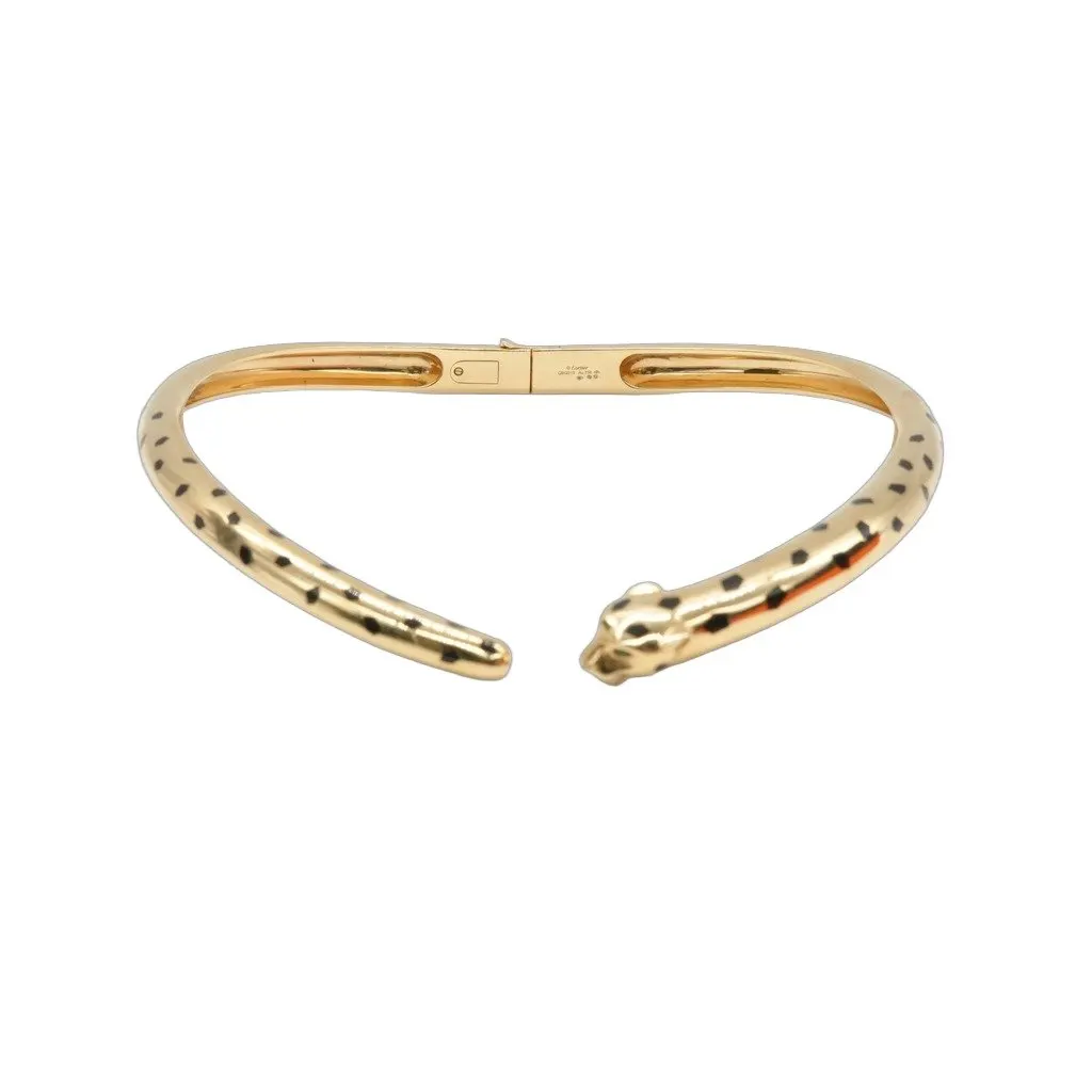 Cartier Panthre De Cartier Torque Necklace, Articulated, 18K Yellow Gold, Onyx,
