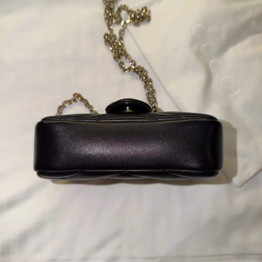 Gucci GG Marmont Black Leather Never worn - Inside View