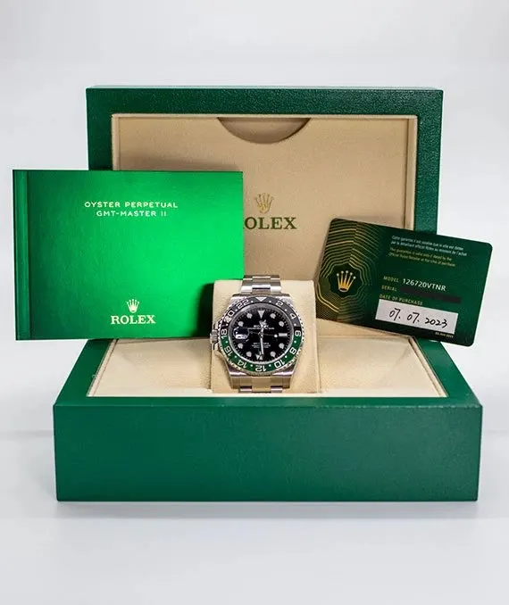 Rolex GMT Master II Sprite ref no 126720 VTNR stainless steel oyster bracelet Men’s wristwatch 40mm Silver Stainless steel Never worn - Inside View