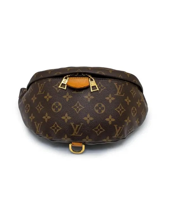 Louis Vuitton Brown Monogram Canvas Bumbag Brown Leather Very good - Front View