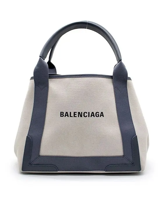 Balenciaga Navy XS Grey Cabas Bag Grey Never worn - Front View
