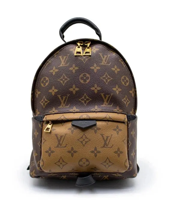 Louis Vuitton Monogram Reverse Palm Springs PM Backpack MultiColor Leather Very good - Front View