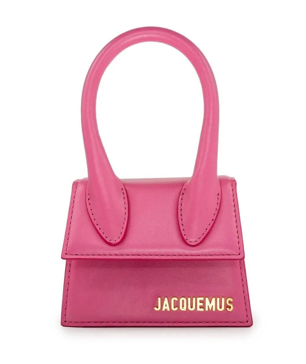 Jacquemus Light Pink Leather Le Chiquito Moyen Top Handle Bag Pink Leather Very good - Front View
