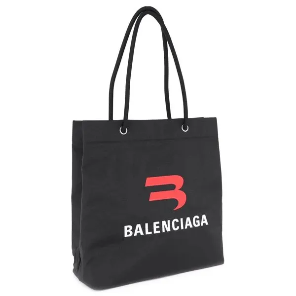 Balenciaga Black Explorer Logo Small Embroidered Tote Bag Black Very good - Inside View
