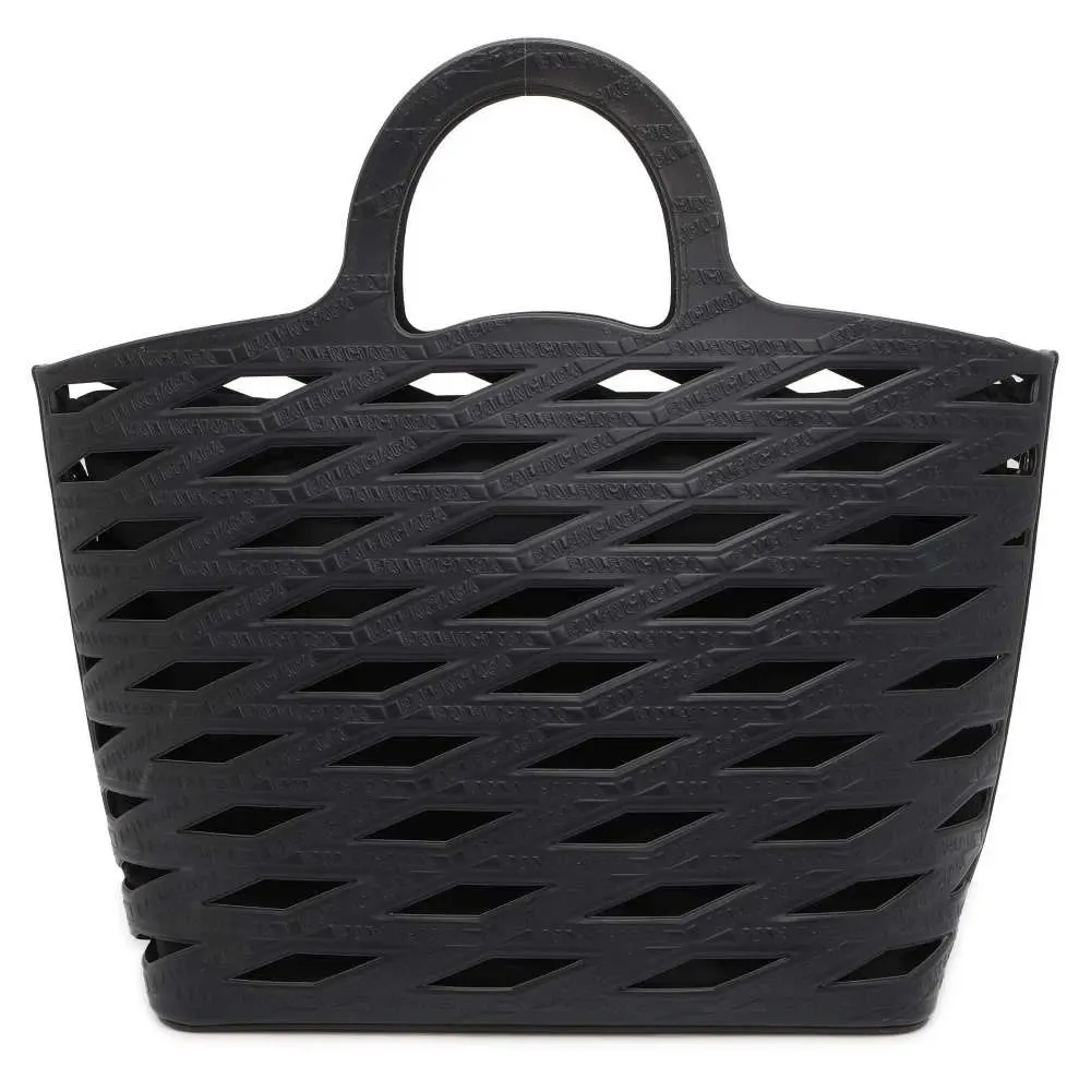 Balenciaga Black Neo Basket 2WAY Tote Bag Black Leather Very good - Front View
