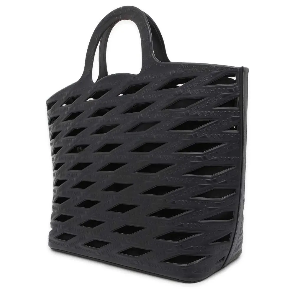 Balenciaga Black Neo Basket 2WAY Tote Bag Black Leather Very good - Back View