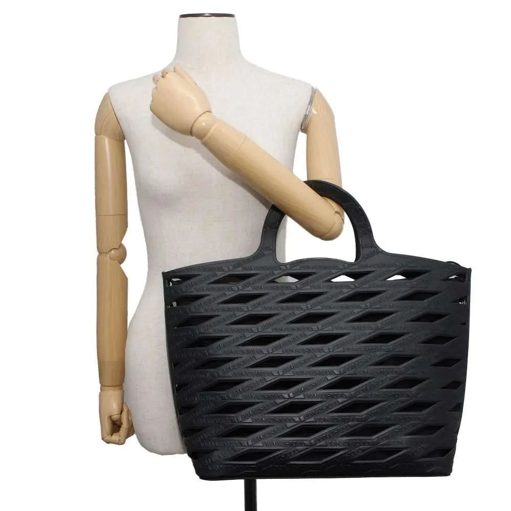 Balenciaga Black Neo Basket 2WAY Tote Bag Black Leather Very good - Model View