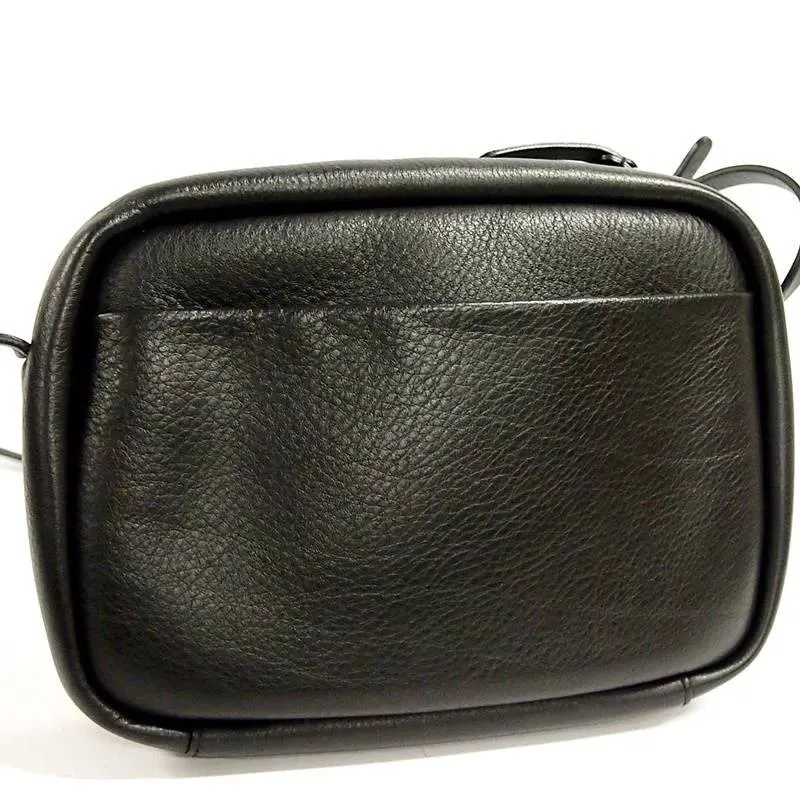 Balenciaga Size S Black Calfskin Leather logo Everyday Camera Bag Black Leather Very good - Inside View