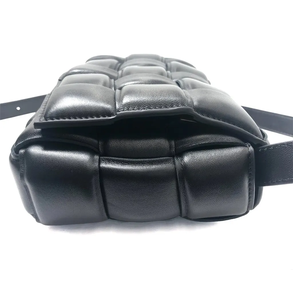 Bottega Veneta Black Padded Leather Cassette Shoulder Bag Black Leather Very good - Box View
