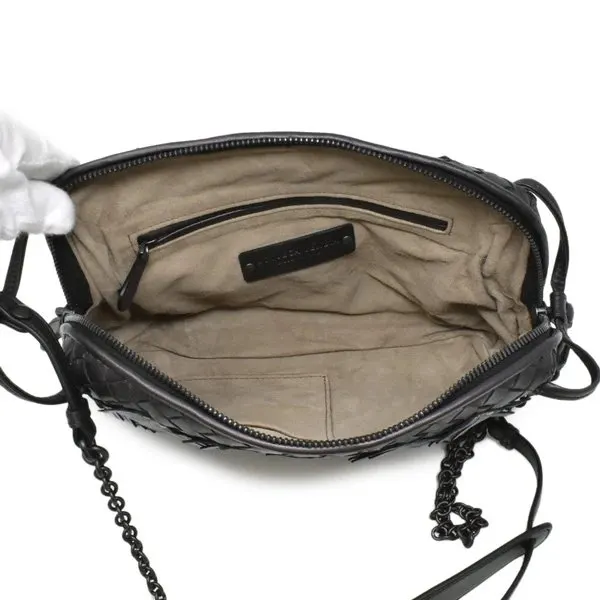 Bottega Veneta Multicolor Nappa Intrecciato Fringe Studded Nodini Crossbody Messenger Bag Brown Leather Very good - Model View
