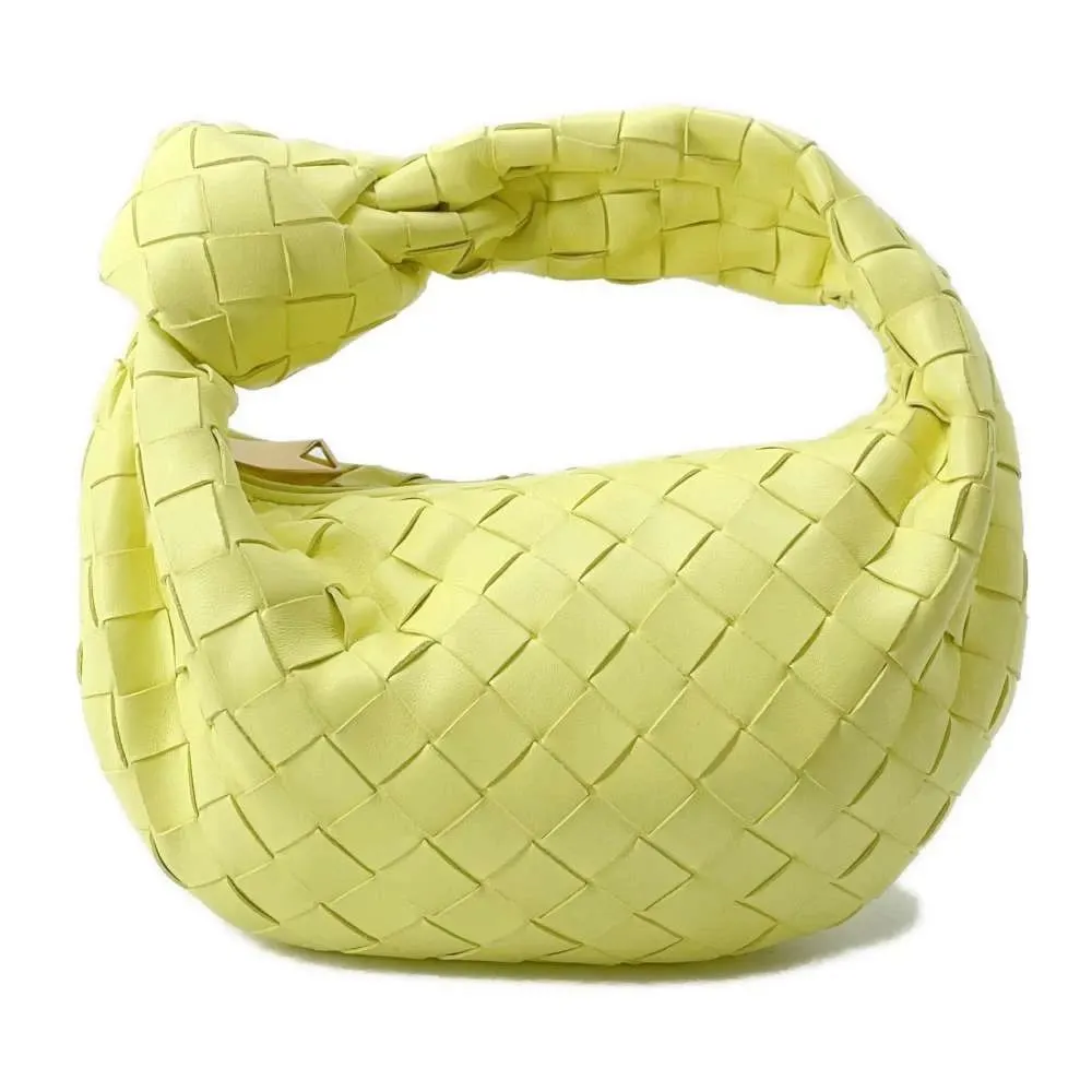 Bottega Veneta Yellow Mini Intrecciato Jodie Bag Yellow Leather Very good - Front View