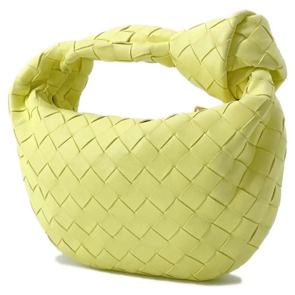 Bottega Veneta Yellow Mini Intrecciato Jodie Bag Yellow Leather Very good - Back View