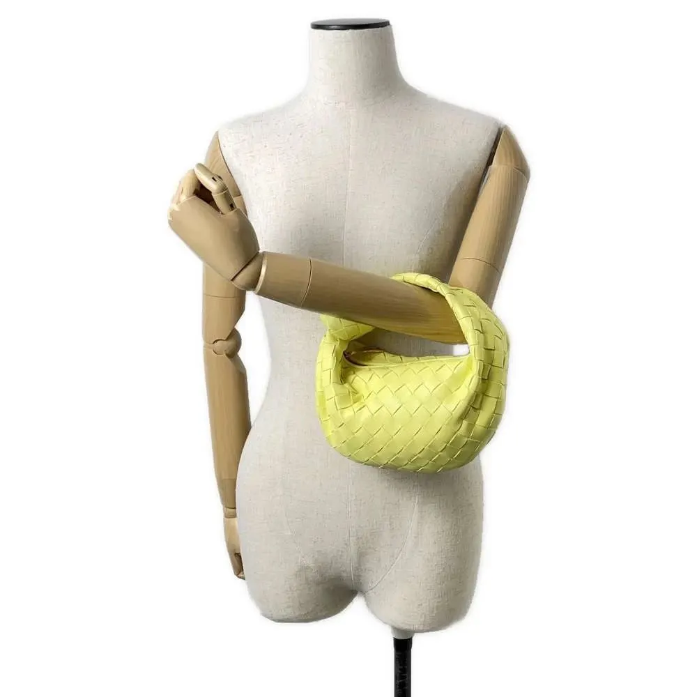 Bottega Veneta Yellow Mini Intrecciato Jodie Bag Yellow Leather Very good - Model View
