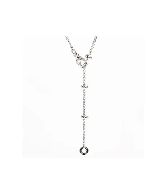 Bvlgari zero 1 Element Diamond Necklace In 18k White Gold White Gold Very good - Model View