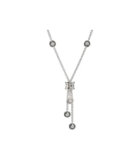 Bvlgari zero 1 Element Diamond Necklace In 18k White Gold White Gold Very good - Front View