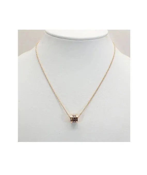 Bvlgari Bronze Metal B Zero 1 Necklace In 18k Rose Gold Gold Gold Very good - Back View