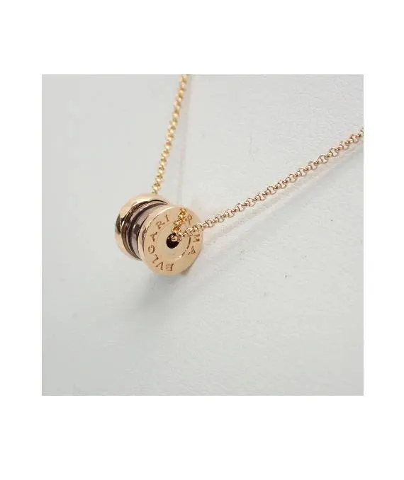 Bvlgari Bronze Metal B Zero 1 Necklace In 18k Rose Gold Gold Gold Very good - Model View