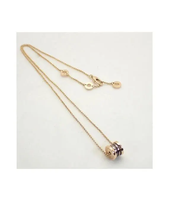 Bvlgari Bronze Metal B Zero 1 Necklace In 18k Rose Gold Gold Gold Very good - Box View