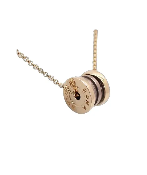 Bvlgari Bronze Metal B Zero 1 Necklace In 18k Rose Gold Gold Gold Very good - Front View