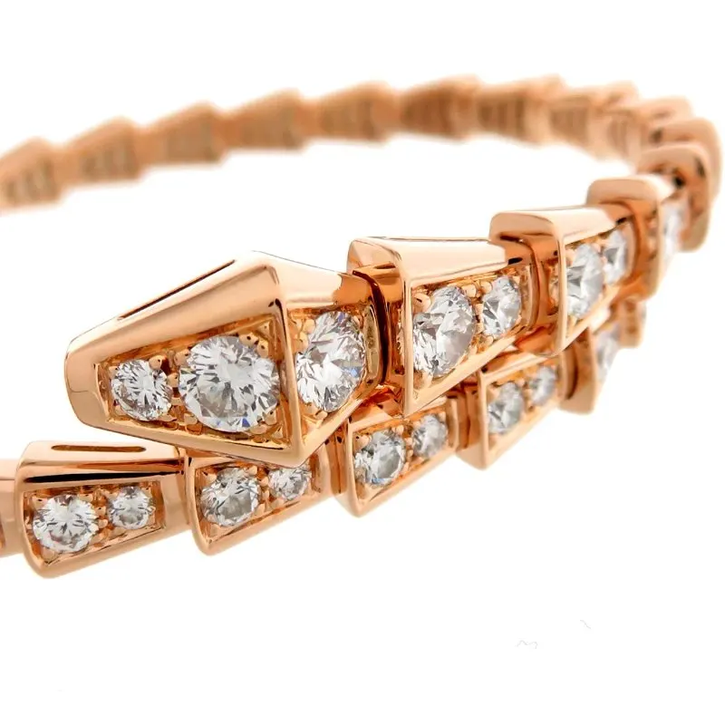 Bvlgari Serpenti Viper Womens Bracelet 353792 750 Pink Gold Pink Gold Very good - Model View
