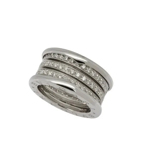 Bvlgari Size 11 B zero1 Diamond Ring In 18k White Gold White Gold Very good - Front View