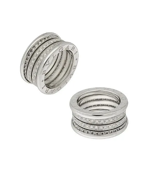 Bvlgari Size 11 B zero1 Diamond Ring In 18k White Gold White Gold Very good - Back View
