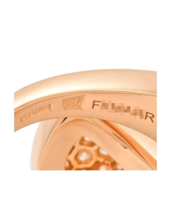 Bvlgari Size 12.5 Diva Dream Diamond and Mother-of-Pearl Ring In 18k Rose Gold Gold Gold Very good - Model View