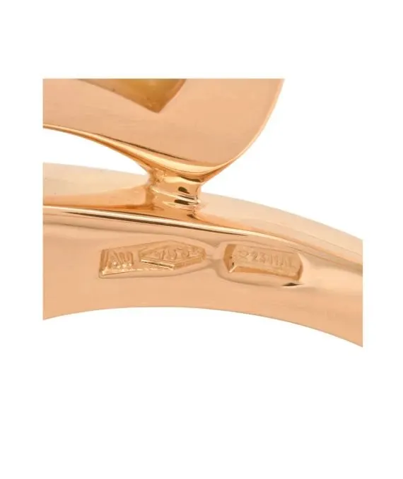 Bvlgari Size 12.5 Diva Dream Diamond and Mother-of-Pearl Ring In 18k Rose Gold Gold Gold Very good - Box View
