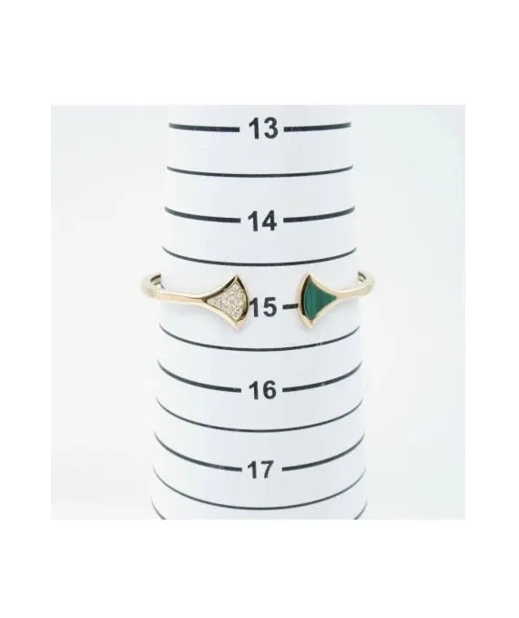 Bvlgari Size 15 Diva Dream Malachite and Diamond Bracelet In 18k Rose Gold Gold Gold Very good - Model View